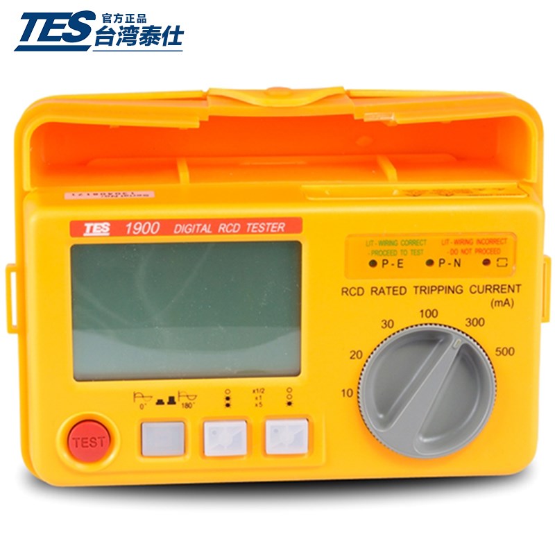 台湾泰仕TES-1900漏电保护器测试漏电开关检测 器漏电开关测试仪