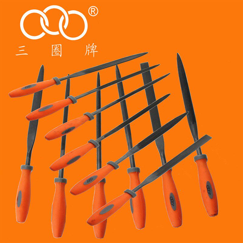 三圈工具小锉刀 整形钢锉刀 三角半圆平头扁锉子 方锉 木工什锦锉