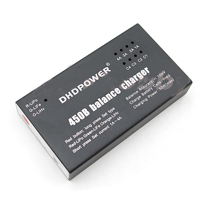 DHD450B航模车模遥控飞机穿越机电池平衡充电器1-4S LiFe LiPoHV