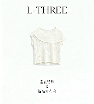 L-THREE『松香软玉』镂空织花针织衫 L3387