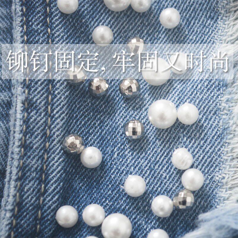 软牛仔马甲女钉珠无袖小外套短款潮破洞修身背心百搭港风春秋新款