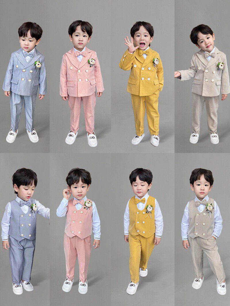 周岁礼服男宝秋冬儿童西装套装男童王子礼服花童生日小西服演出服