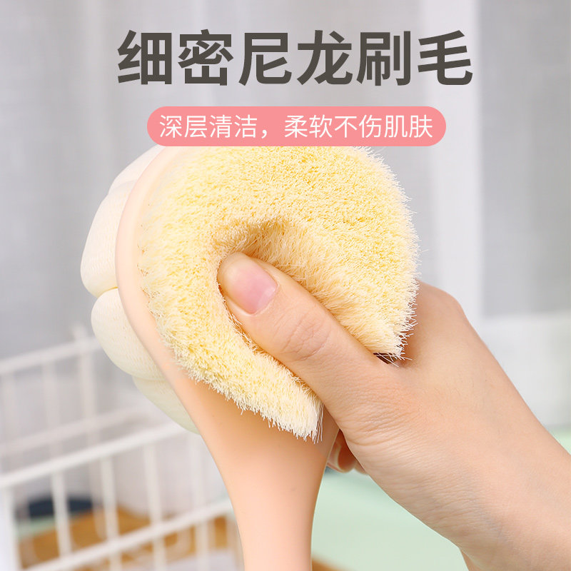 双头沐浴刷双面长柄软毛搓澡搓背不求人洗澡刷冲凉神器浴球浴花刷