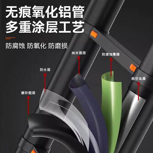 德标升降双面梯家用便携伸缩梯 加厚铝合金折叠midoli人字梯安全