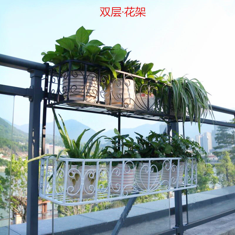 阳台栏杆花架悬挂壁挂式窗台花架室外护栏挂式绿萝多肉种菜种植架