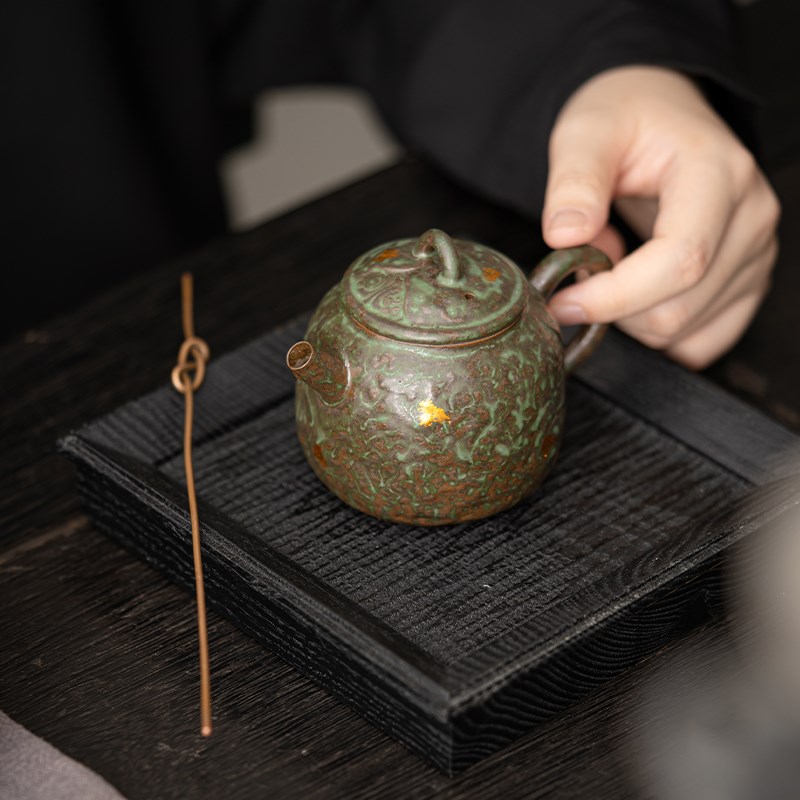 蕴华堂 空寂斋容山壶老岩泥功夫茶具手工茶壶复古粗陶泡茶单壶