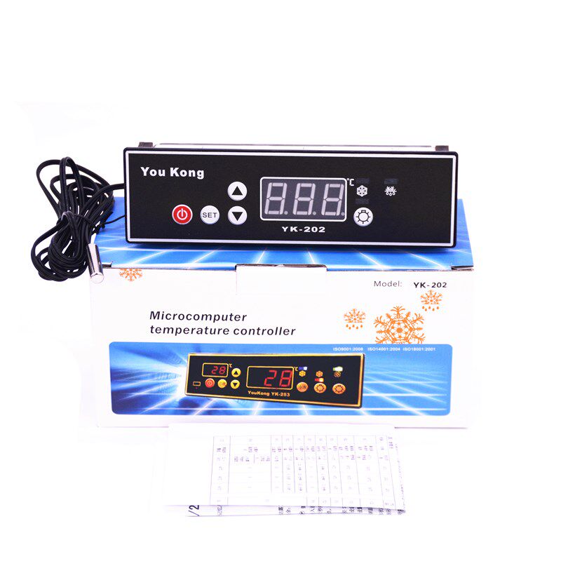 YK-202智能电子数显温度控制仪风冷柜高精准全自动商用温控器配线