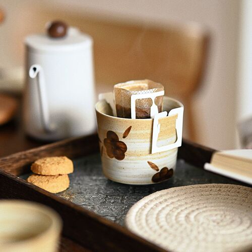 玺闻乐见日式陶瓷咖啡杯手工复古拉花杯小清新手拿杯家用喝水杯子