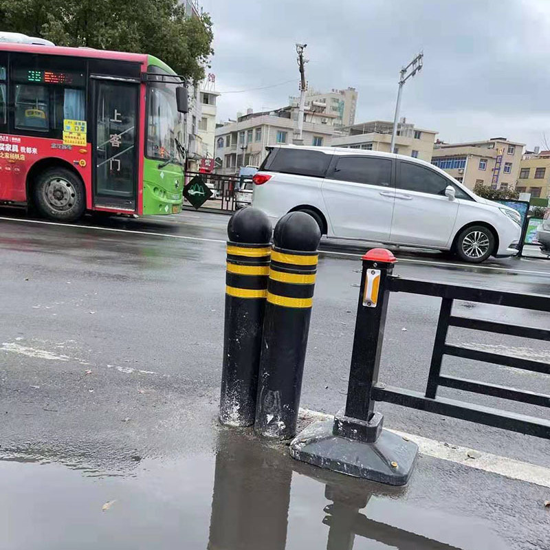 橡胶警示柱隔离墩立柱加厚固定防撞圆柱路桩道路柱小区马路隔离带