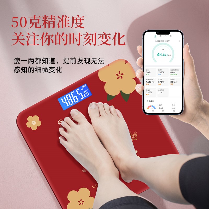 乔迁之喜家用电子秤体重秤家庭新居搬家进宅仪式用品智能体脂秤