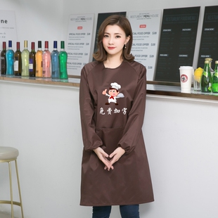 包邮厨房家居工作服围裙小吃饭店餐馆西餐厅厨师图案男女服务员用