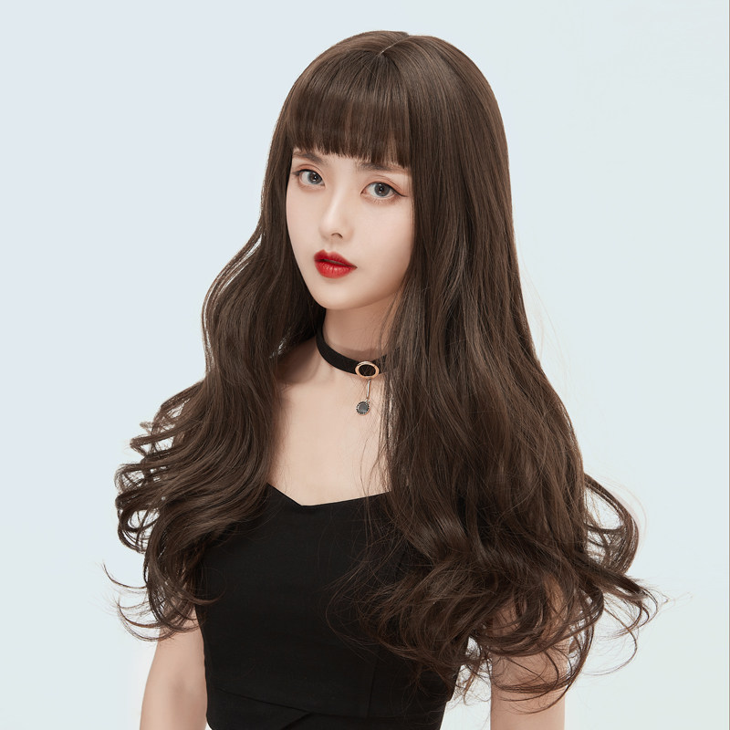 lolita假发女长发网红可爱自然蓬松中长发大波浪长卷发全头套微卷