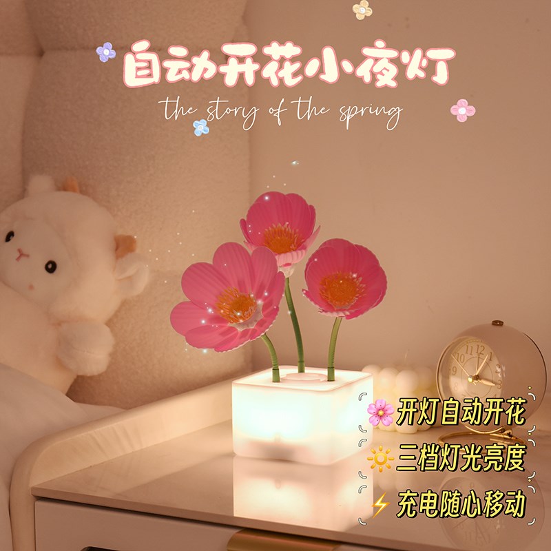 创意氛围小夜灯卧室睡眠灯插电款台灯床头灯轻奢高级感儿童送礼物