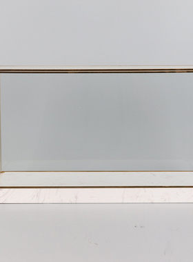 新中式轻奢金属玻璃罩太湖石软装摆件书房样板间客厅玄关创意摆设