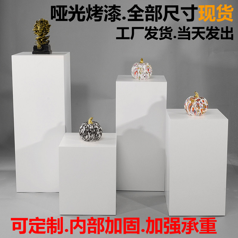木质高档烤漆展示台模特底座橱窗站台中岛柜陈列架手办工艺品摆台