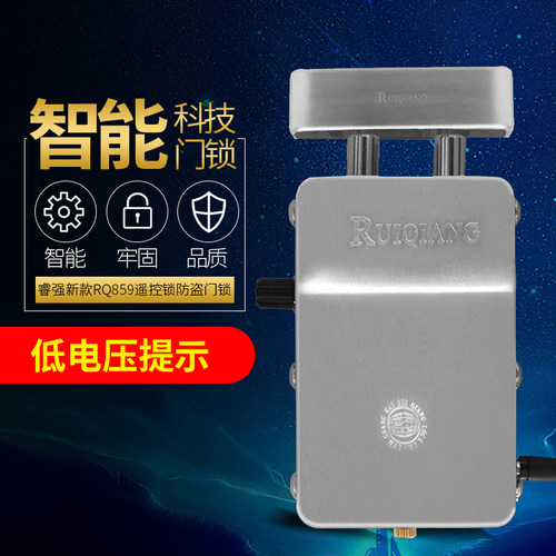 防盗遥控锁无孔隐形门锁睿强859新款大门暗锁 电子智能锁家用五金