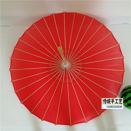 中国风新款工艺大红色装饰伞 超大号油纸伞绸布面料舞蹈伞结实版