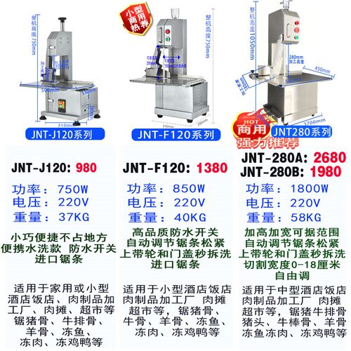 锯骨机商用电动剧据切割猪蹄牛排骨骨头剁骨锯冻肉250台式切骨机