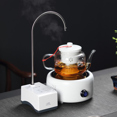 林子茶忆 家用桶装水触控自动抽水器 陶瓷外壳智能上水器电动加水