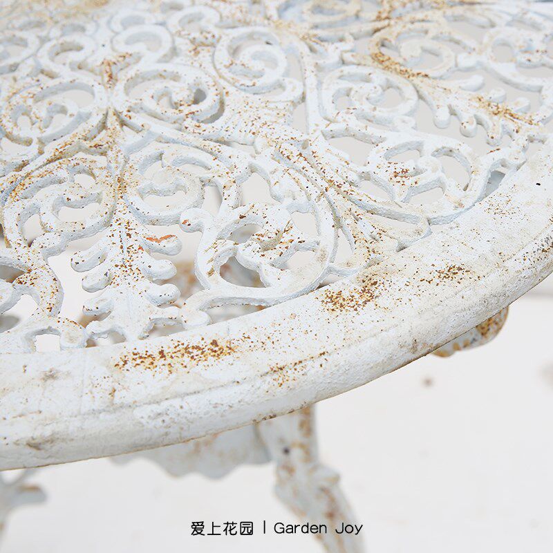 爱上花园杂货 铸铁做旧户外花架花桌 庭院阳台花园装饰三足圆桌