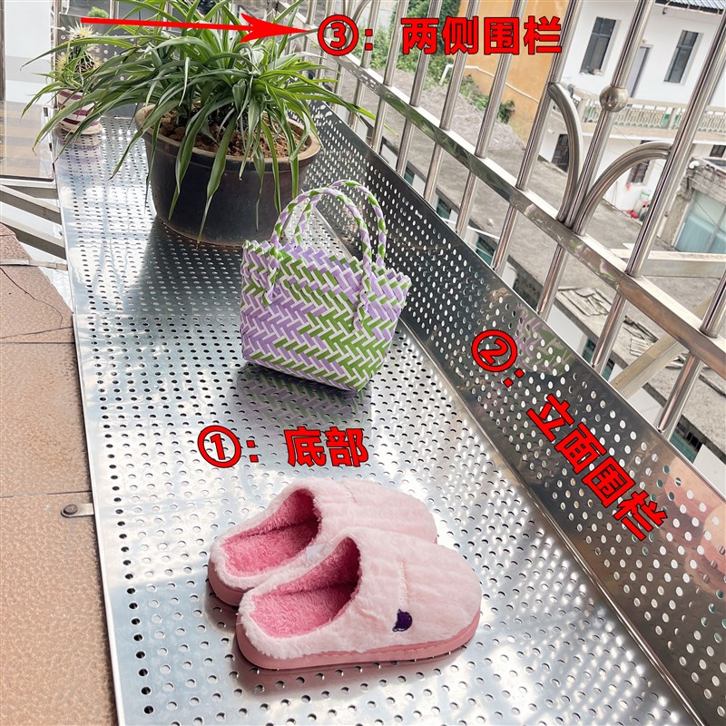 不锈钢阳台防护网304防盗窗垫板防漏防坠网花架护栏封窗户猫挡板图片