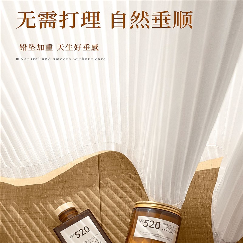 竖百叶纱帘窗纱窗帘客厅阳台飘窗梦幻帘透光不透人卧室2024新款