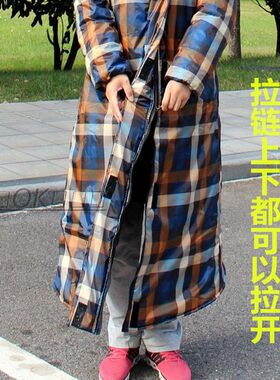 骑开电动车防风衣男摩托车挡风被防雨水保暖PU加厚棉衣连体护膝女