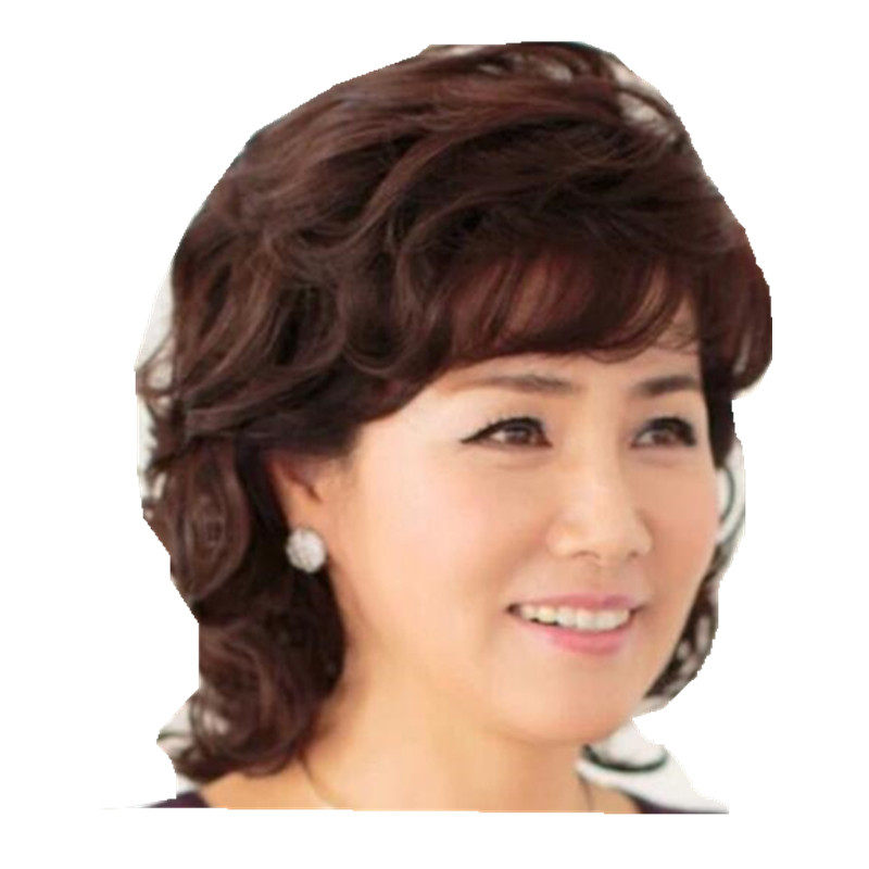 假发女短发新款中老年假发短卷发中年女士气质妈妈中长发包邮