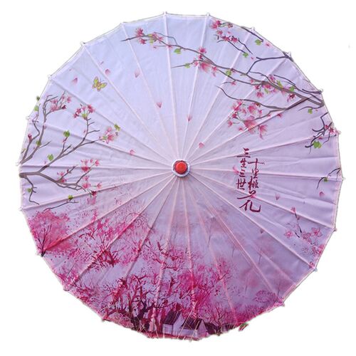 汉服花伞舞蹈道具儿童演出伞古典绸布伞工艺装饰伞拍照油纸伞古风