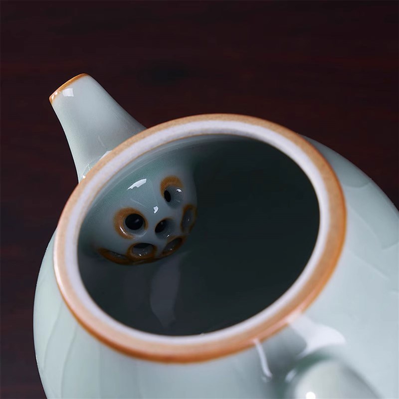 汉唐青瓷茶壶陶瓷专用泡茶壶开片单壶茶杯家用景德镇功夫茶具套装