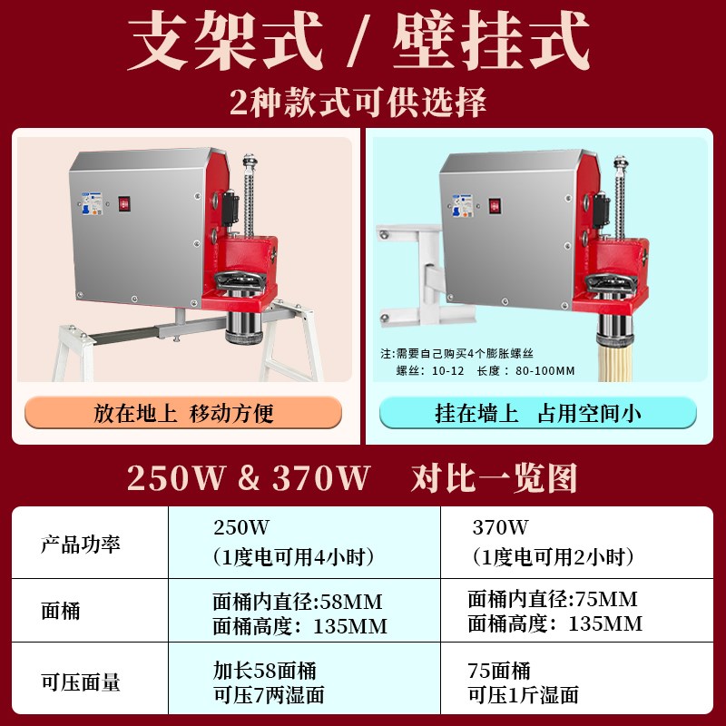 商用饭店电动自动饸饹机子压面机小型全多功能插电户外饸饹面机子
