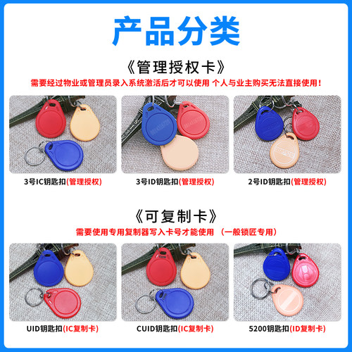 ID门禁感应卡定制IC卡复制智能锁应用物业停车卡制作UID空白卡片