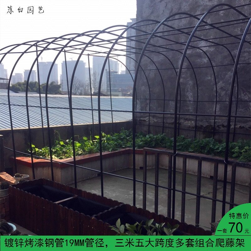 铁艺防烫拱门花架百香果架子庭院爬藤架丝瓜葡萄架月季蔷薇花支架