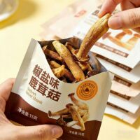 巨巨巨好吃】15g/包开袋即食鹿茸菇脆原味椒盐味酥脆美味解馋零食