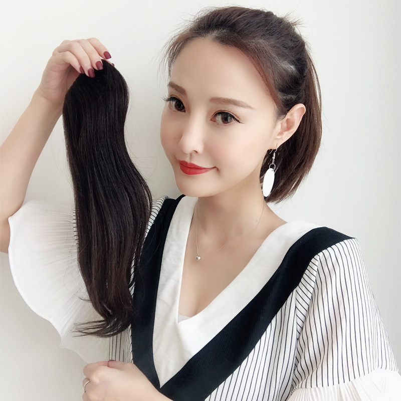 假发片女头顶垫高补发片两侧增厚真人发补发量隐形无痕蓬松垫发根