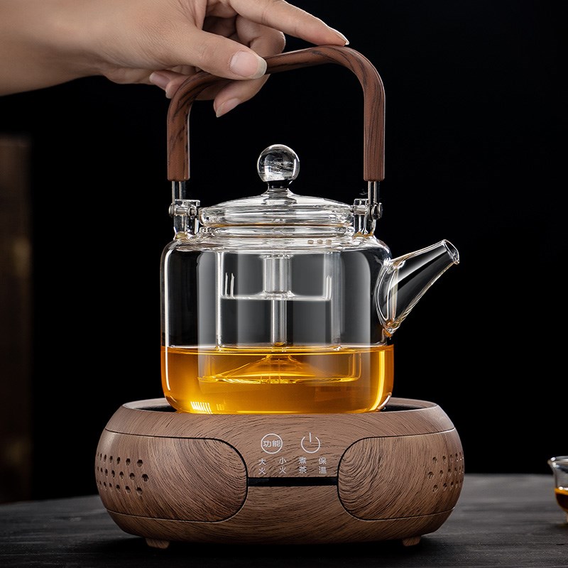 锦格玻璃煮茶壶电陶炉套装蒸茶内胆加厚耐高温提梁烧水壶网红茶具