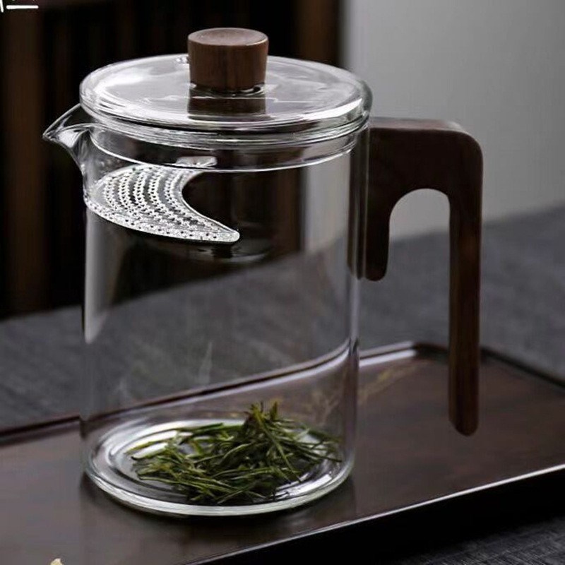 泡红茶茶壶加厚玻璃茶滤一体公道杯分茶月牙过滤网茶杯泡茶壶茶具