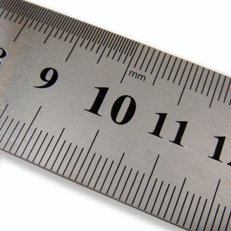 不锈钢钢尺 直尺 15cm 20cm 30cm.50cm 双面双刻度公分英寸制
