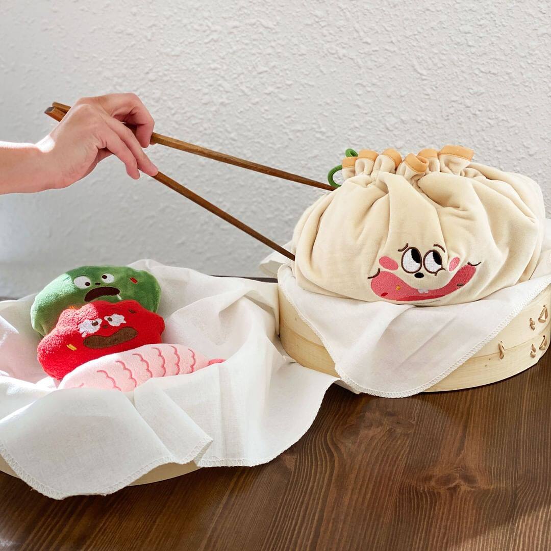 现货In风韩国饺子套装泡菜韭菜虾仁宠物玩具BB叫单狗狗藏食