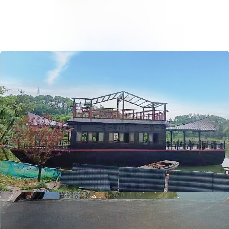 户外大型景观船海盗木船船商业展示装饰古董帆船影视战舰道具