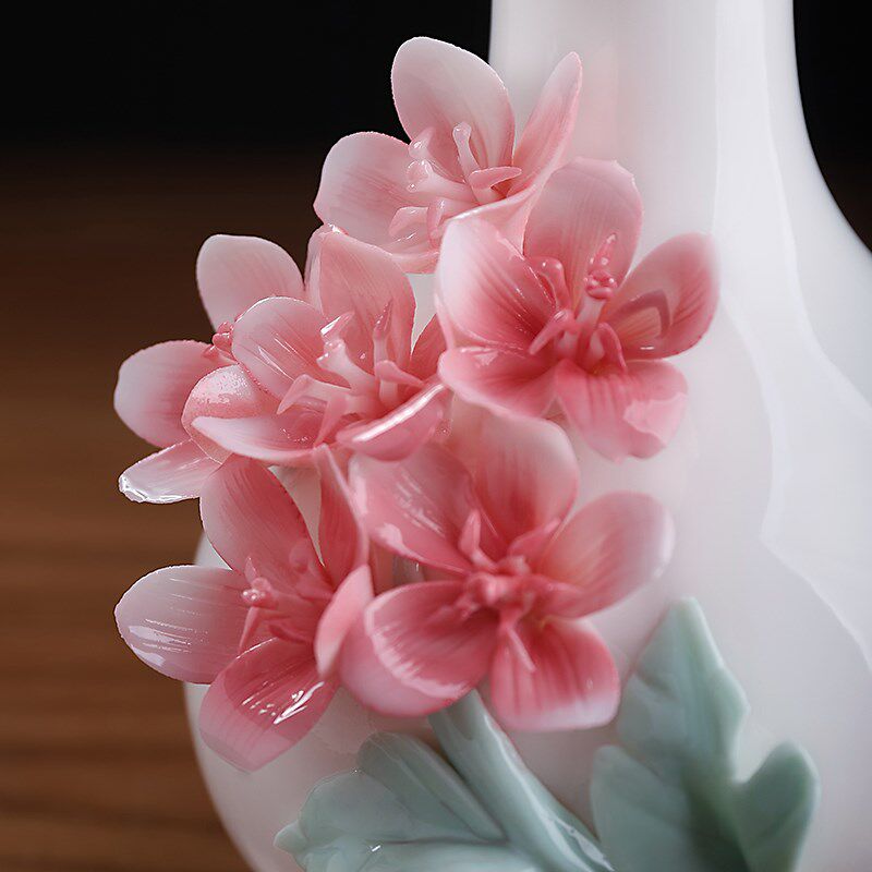 东方泥土《玉壶春瓶》新中式手工兰花陶瓷花瓶插花干花客厅装饰品