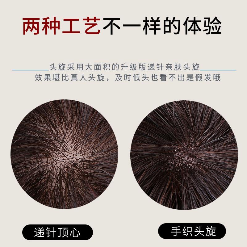 假发中老年女妈妈款全头套老奶奶假发套黑色短发轻薄卷发真发日常