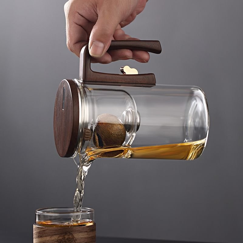 忆壶茶飘逸杯玻璃2025新款一键茶水分离泡茶壶家用磁吸自动滤茶器