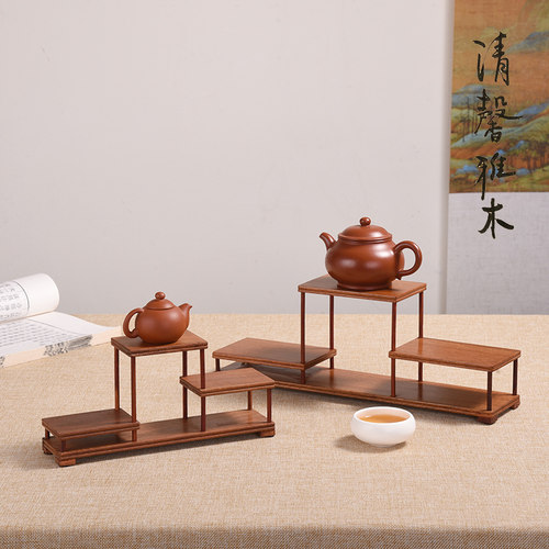实木花梨木小型博古架功夫茶具置物架茶壶茶杯玉器收纳摆件展示架