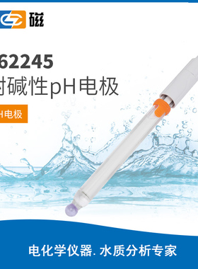 上海雷磁 REX  962245耐碱性pH电极可耐1mol/L OH浓度的碱性环境