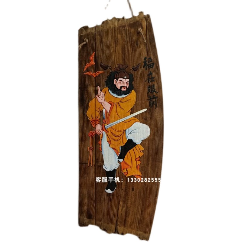 木板画梁山好汉挂画水浒烤肉店人物火锅店壁饰梁山饭店墙面装饰画