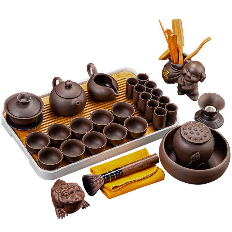 紫砂功夫茶具杯套装用客JX-467壶厅陶瓷茶中式家简约办公室会客茶