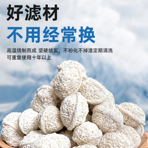 鱼缸核桃滤材净水细菌屋过滤材料水族箱培菌陶瓷环活性炭火山石