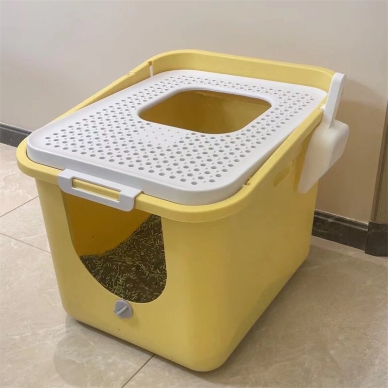 猫砂盆全封闭顶入式超大号桶猫厕所防外溅砂猫咪用品顶出猫沙盆子