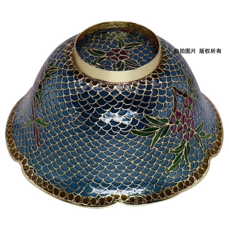 北京景泰蓝脱胎大碗装饰摆件传统特色手工艺品盘子景区旅游纪念品